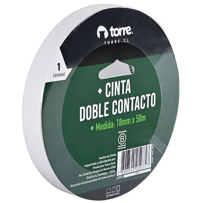 Torre - Cinta Doble Contacto 18 Mm X 50 M