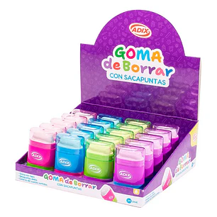 Adix - Goma Borrar Con Sacapuntas Doble 