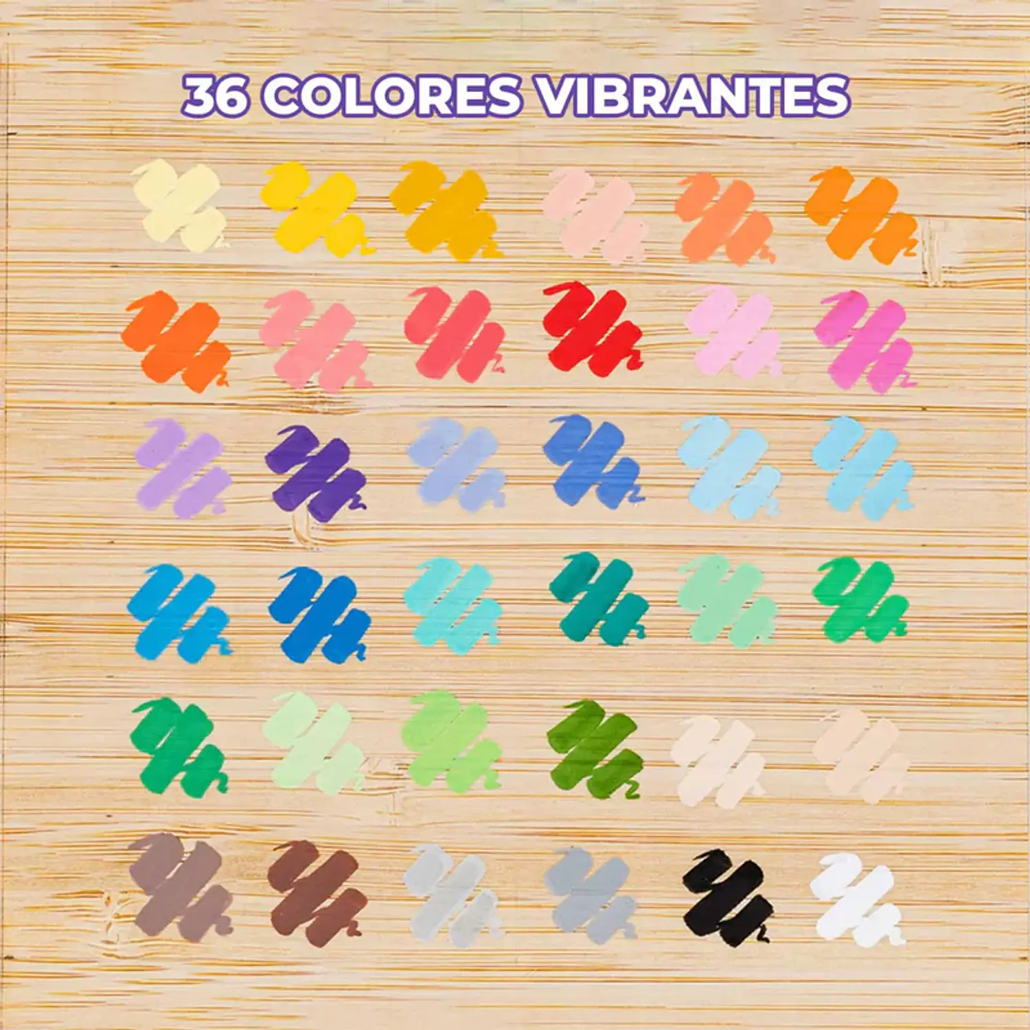 Ohuhu – Set 36 Marcadores Acrílicos Waikiki Punta Pincel – 3