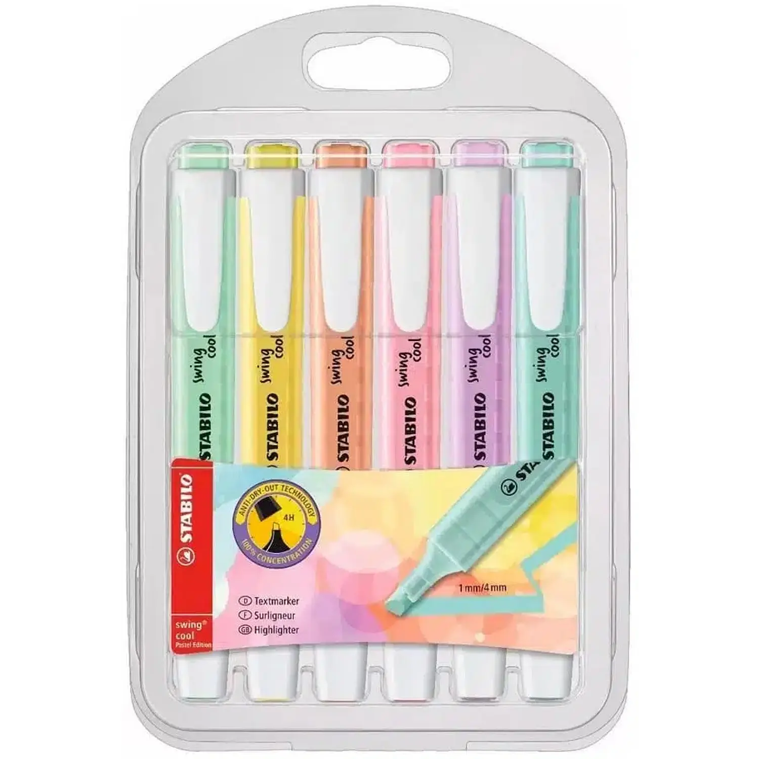Stabilo - 6 Detacadores Swing Cool Pastel – 1