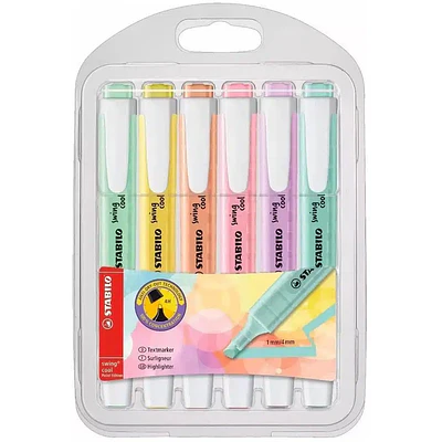 Stabilo - 6 Detacadores Swing Cool Pastel