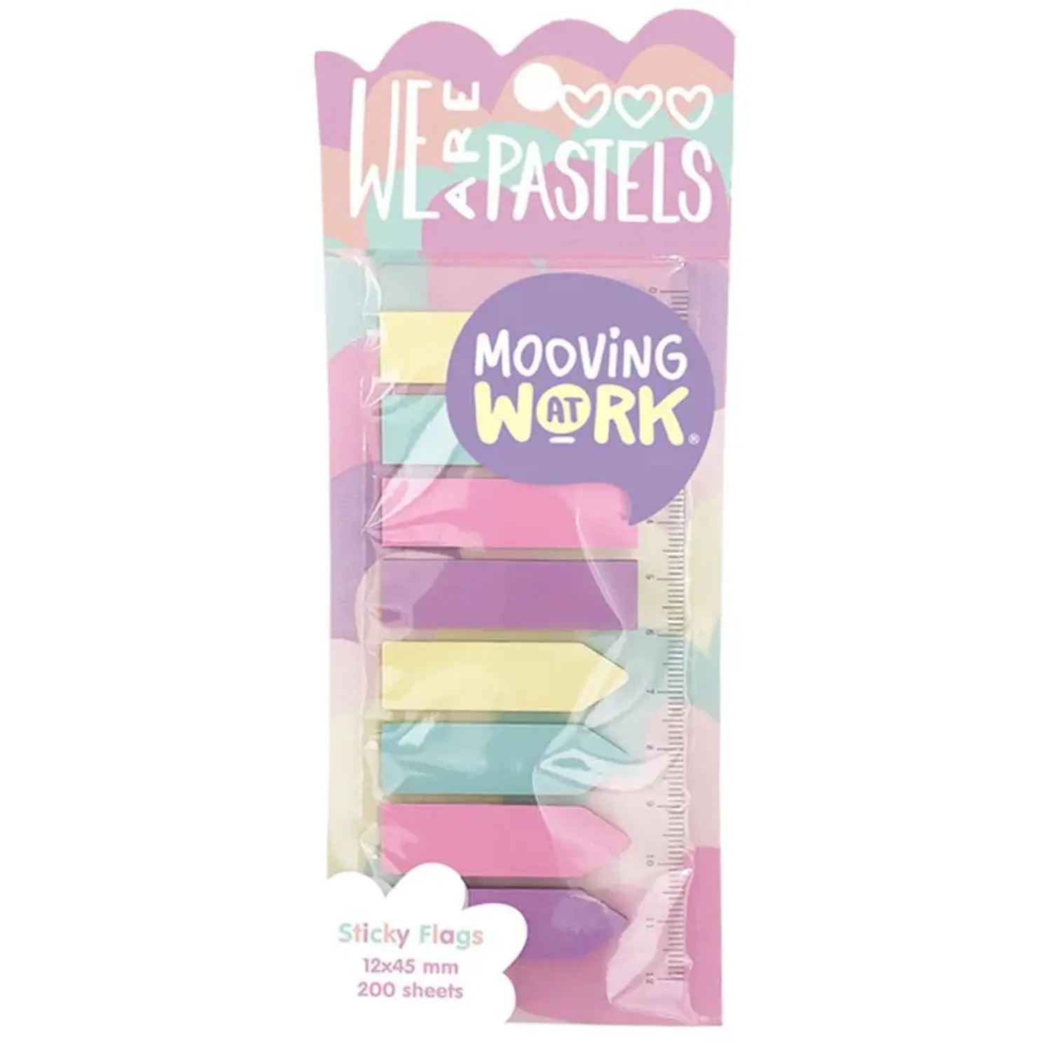 Mooving - Banderitas Adhesivas - 200un - Pastel con Regla – 1