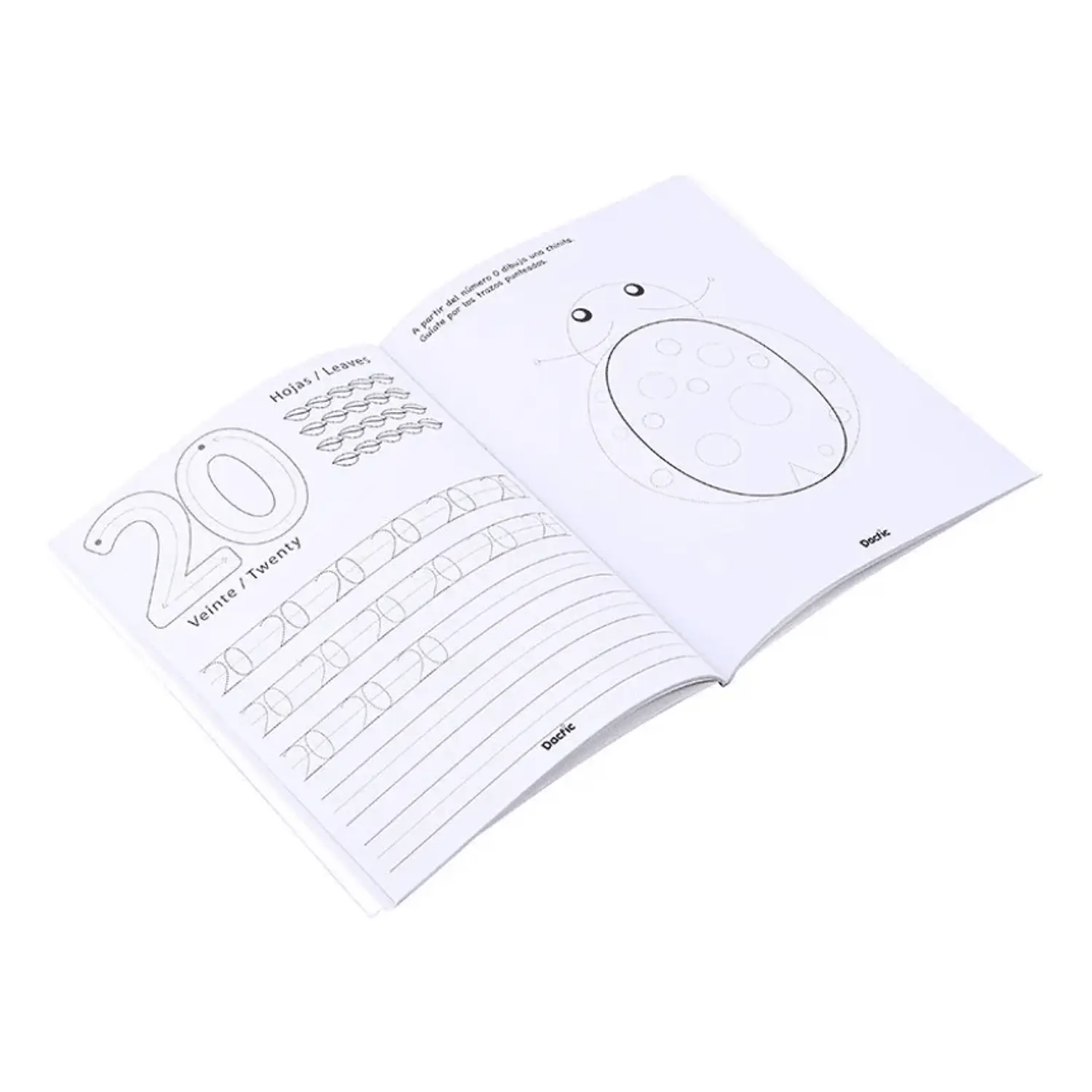 Dactic – Libro de Caligrafía Números 50 Páginas – 2