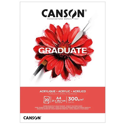 Canson – Block Graduate Acrílico A4 300 g 20 Hojas