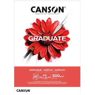 Canson – Block Graduate Acrílico A3 300 g 20 Hojas