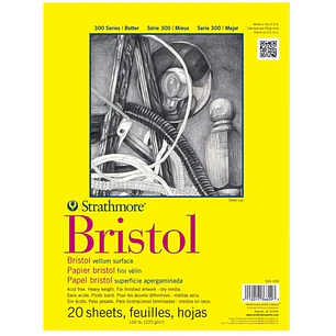 Strathmore – Block Bristol Serie 300 - 22,9 × 30,5 cm 20 Hojas 270 g