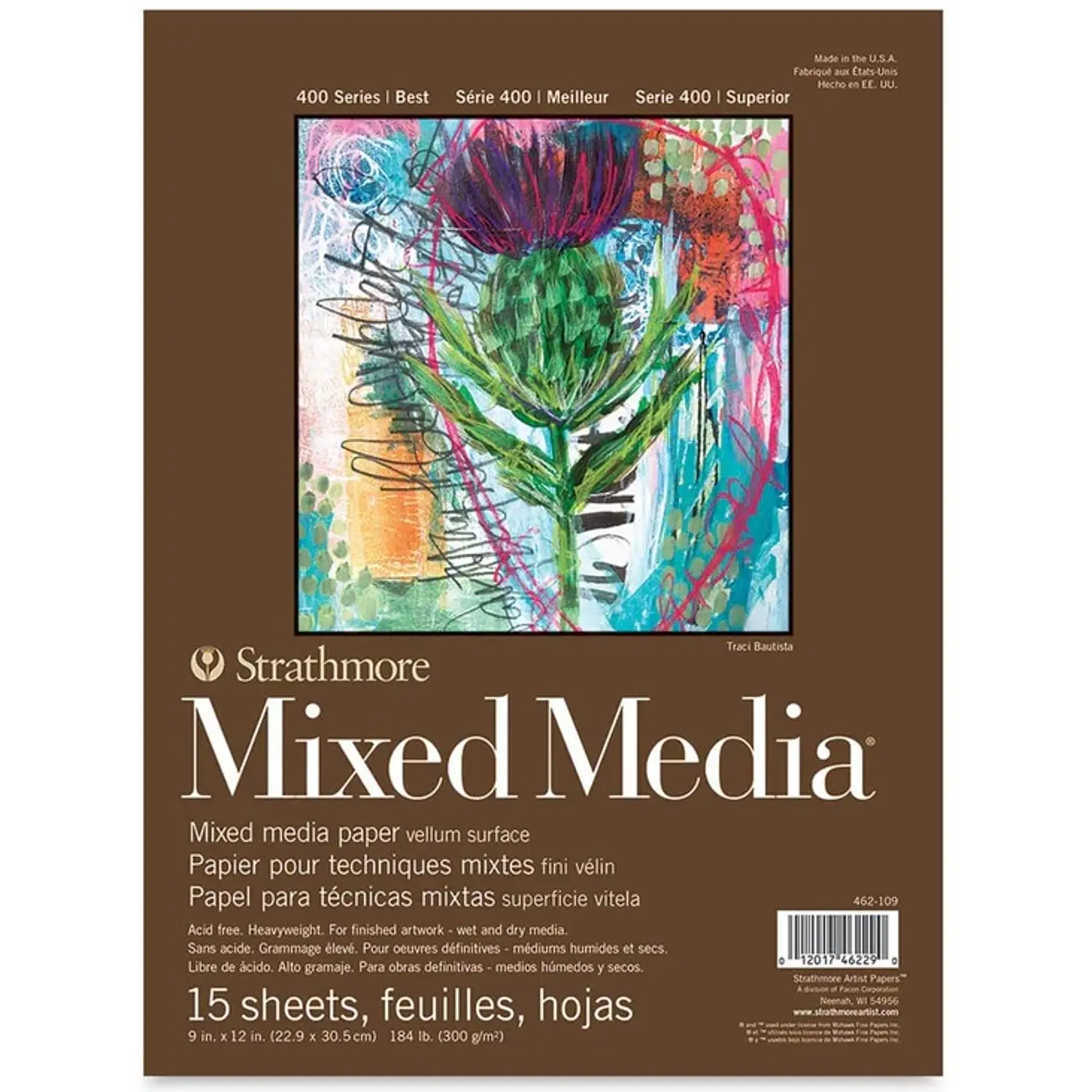 Strathmore – Block Mixed Media Serie 400 22,9 × 30,5 cm 15 Hojas 300 g – 1