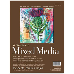 Strathmore – Block Mixed Media Serie 400 22,9 × 30,5 cm 15 Hojas 300 g