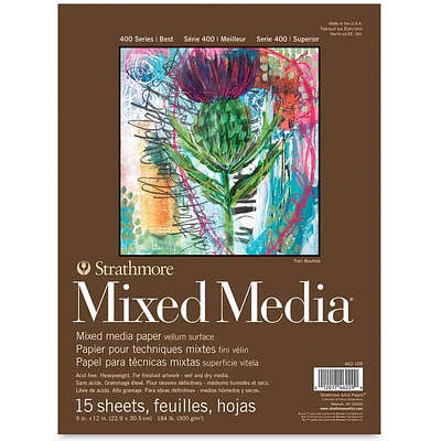 Strathmore – Block Mixed Media Serie 400 22,9 × 30,5 cm 15 Hojas 300 g