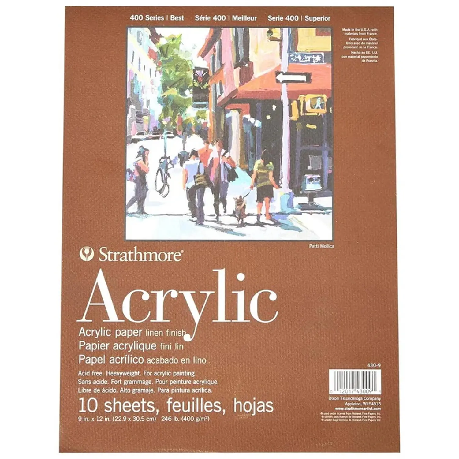 Strathmore – Block Acrílico Serie 400 22,9 × 30,5 cm 10 Hojas 400 g – 1