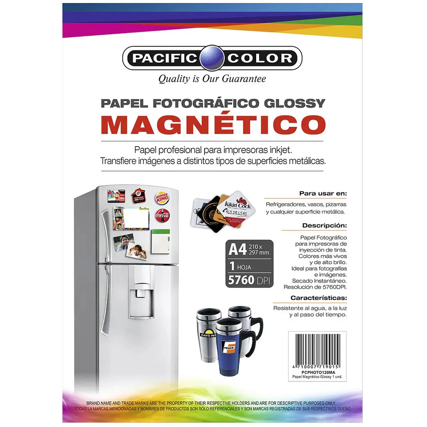 Pacific - Papel Fotografico Magnetico - A4 - 120 Grs - 1 Hjs – 1