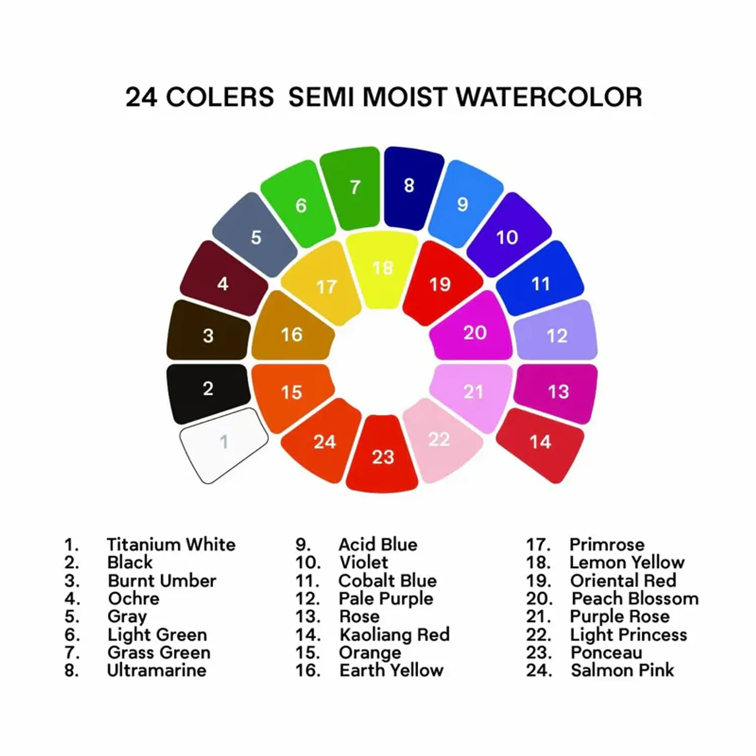 Himi - Acuarelas en Pastilla - 24 Colores + Pincel – 4