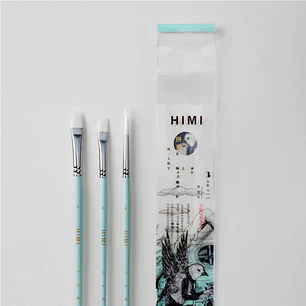 Himi - Set Pinceles Para Pintar - 3 Un - Celeste