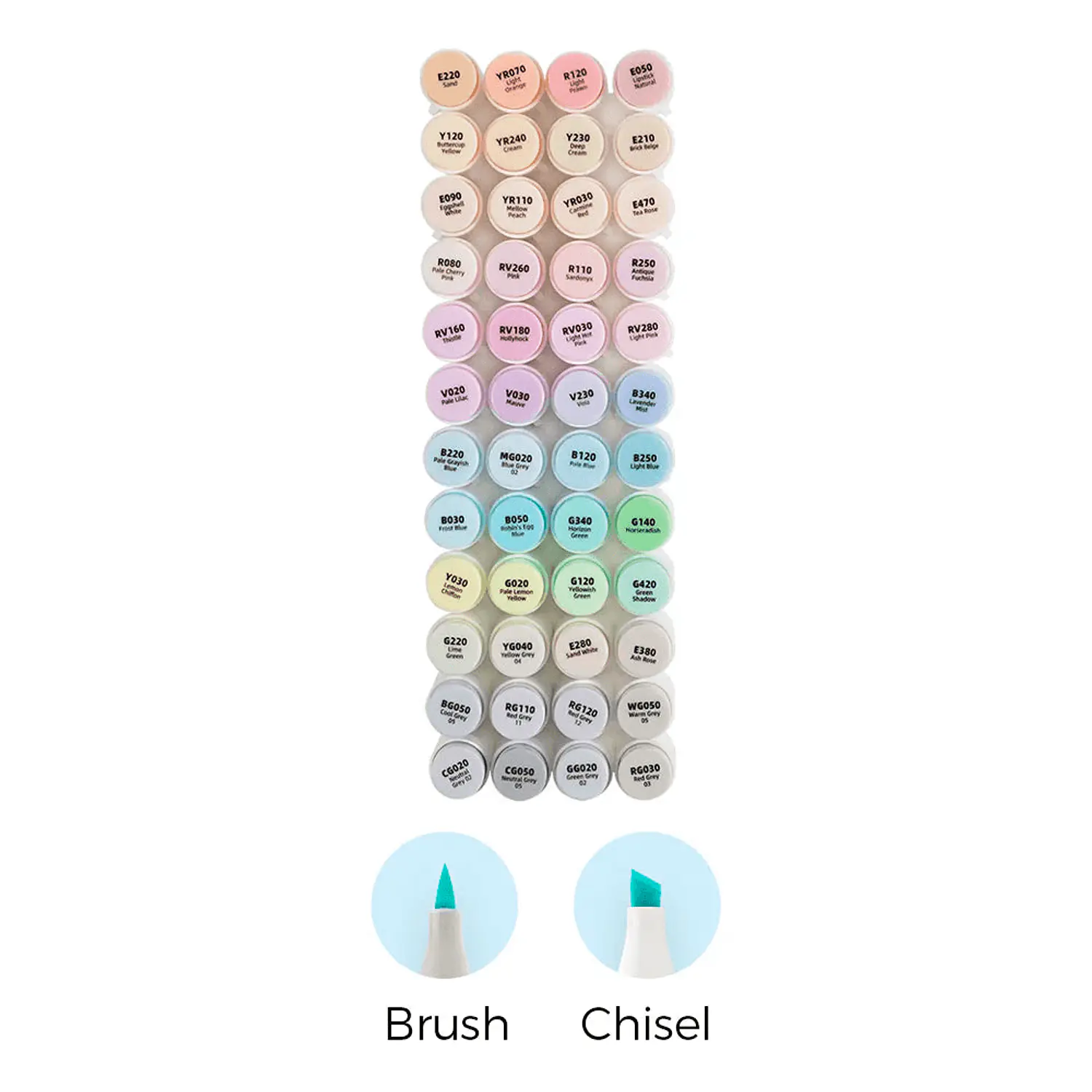 Ohuhu – Honolulu Sweetness Set 48 Marcadores al Alcohol Tonos Pastel + Blender – 2