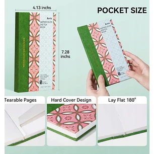 Arrtx - Sketchbook Acuarela - 10,5 x18 cm - 20 Hjs