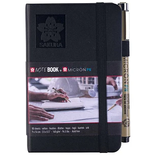 Sakura - Sketchbook Papel Crema 9X14 Cm - 140G - 80HJ + Pigma PN