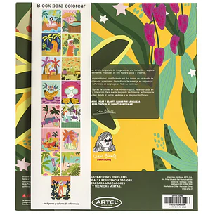 Artel - Block para colorear Tropical Happiness - Dani Blanq