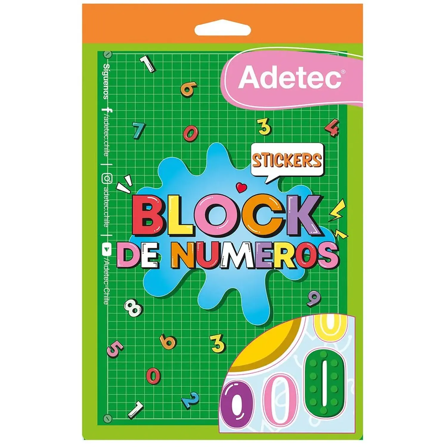 Adetec - Block de Stickers - Numeros – 1