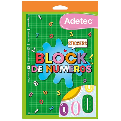 Adetec - Block de Stickers - Numeros