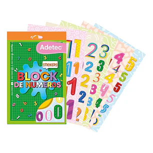 Adetec - Block de Stickers - Numeros