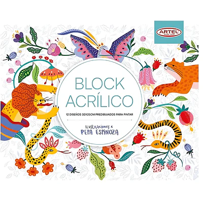 Artel - Block para Pintar Acrílicos  - Pepa Espinoza
