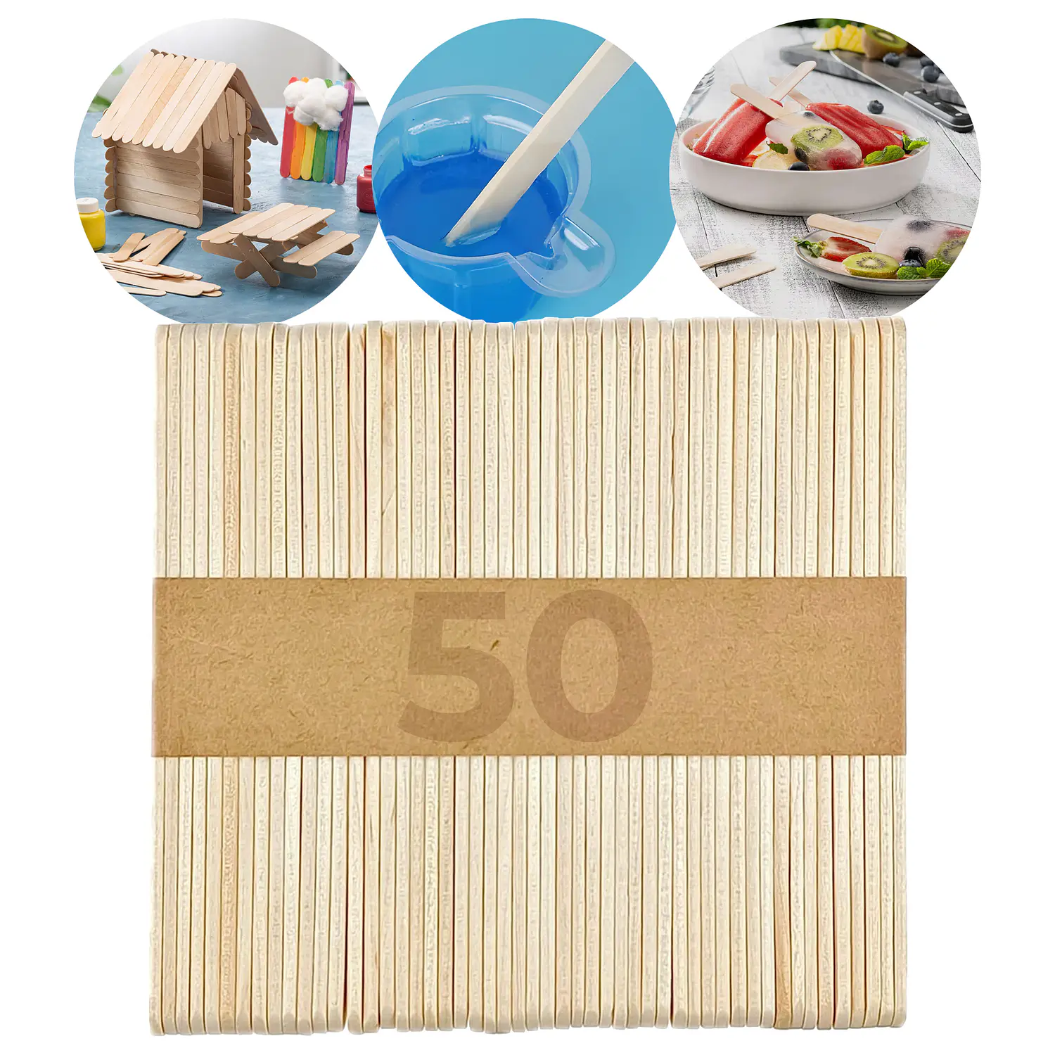 Arte Top - Palos De Helado Natural - 50 UN – 2