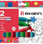 Rhein – Marcadores Escolar Jumbo 12 Colores - Miniatura 1