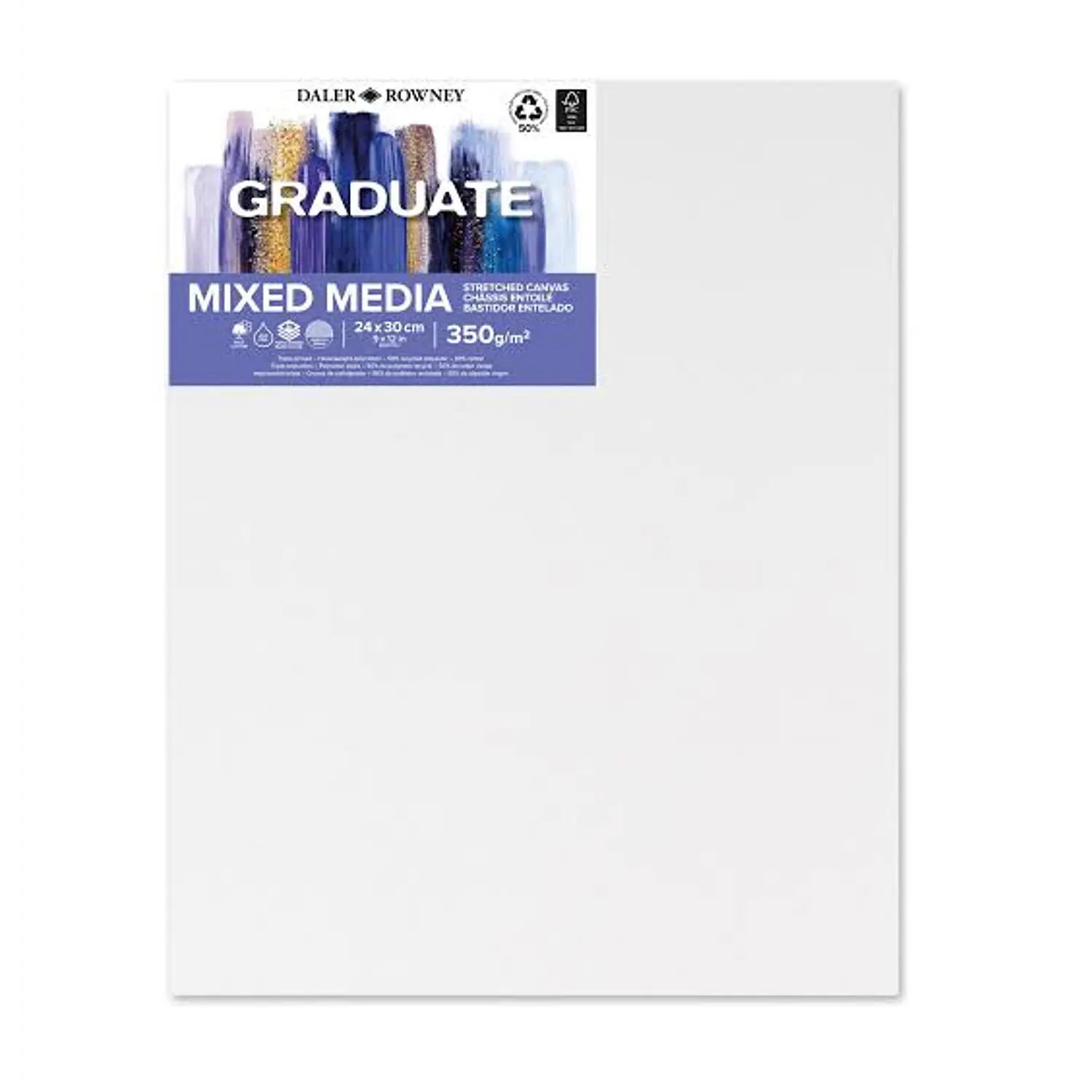 Daler Rowney - Bastidor Graduate Mixed Media 24 X 30 Cm - 350 Gr. – 1