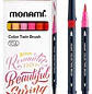Monami - Marcadores doble punta Pincel Fino Y Grueso - 6 Tonos Floral - Miniatura 1