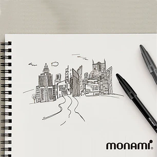 Monami - Tiralineas Plus Pen 3000 - 6 Tonos Grises