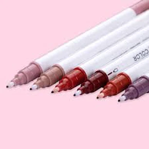 Monami - Lapices Doble Punta - Destacador y Tiralineas - 6 Tonos Florales