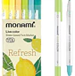 Monami - Lapices Doble Punta - Destacador y Tiralineas - 6 Tonos Primavera - Miniatura 1