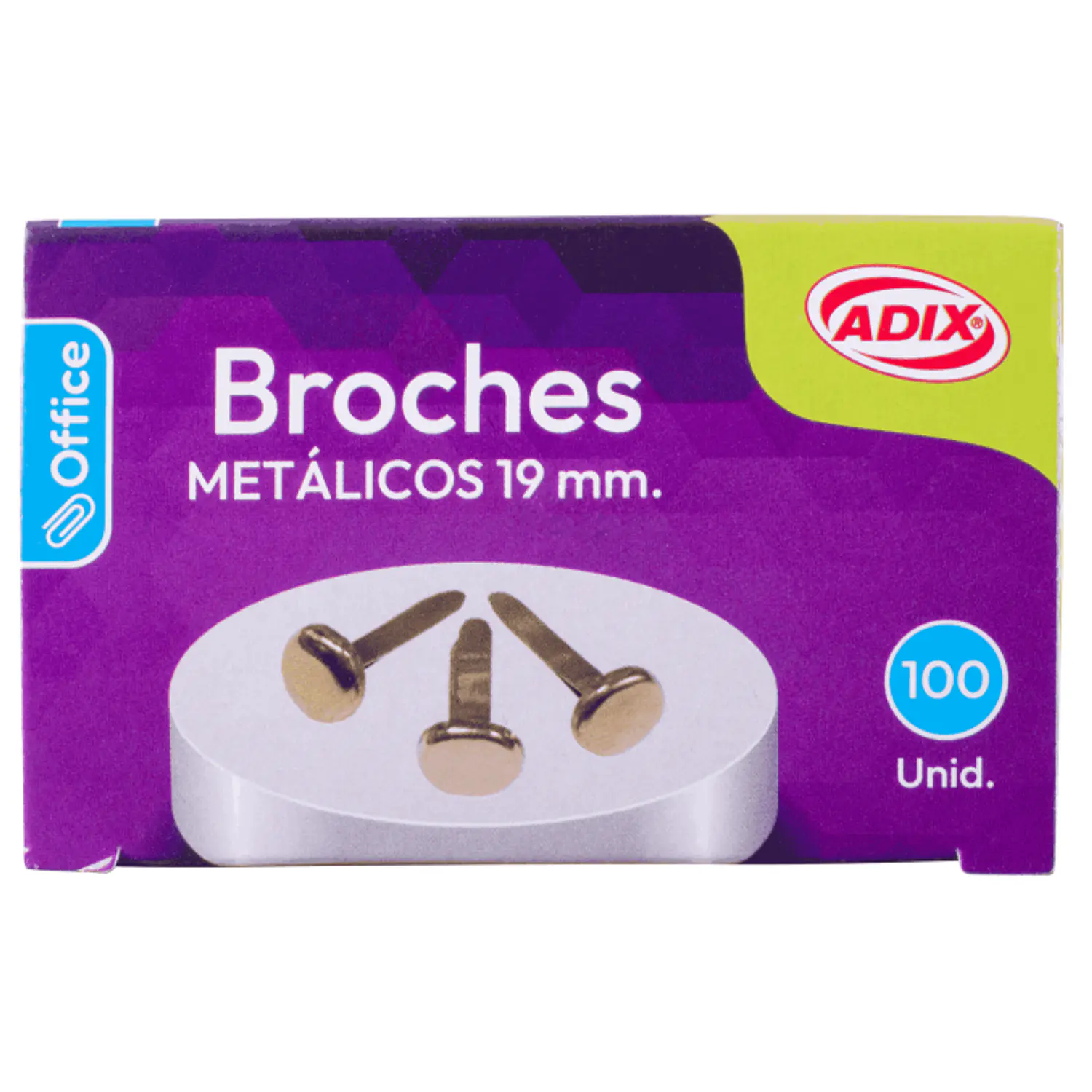 Adix – Broches Metálicos 19 mm (Clip Mariposa) – 1