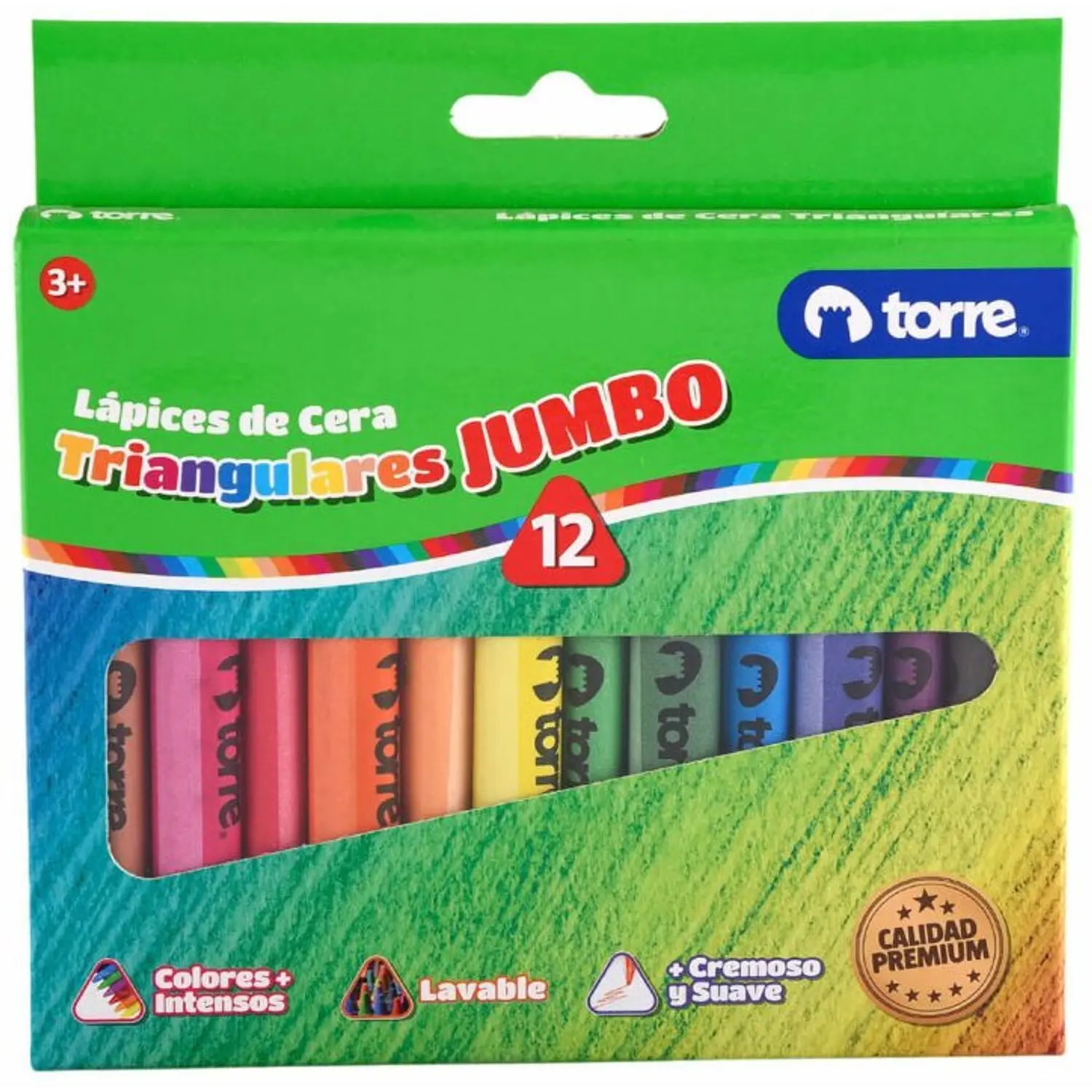 Torre - Crayones De Cera Triangulares - 12 Colores – 1