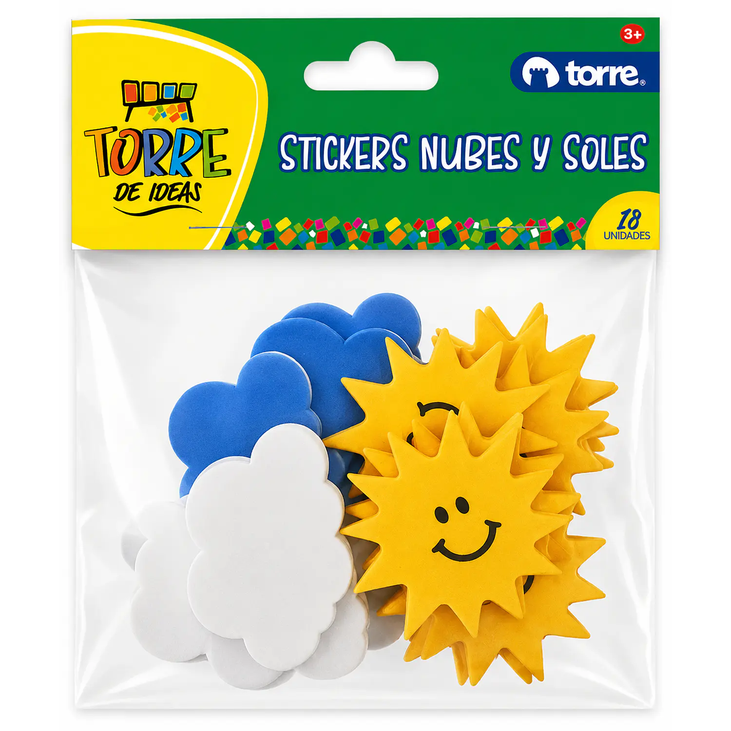 Torre - Stickers Figuras Nubes Y Soles Goma Eva – 1