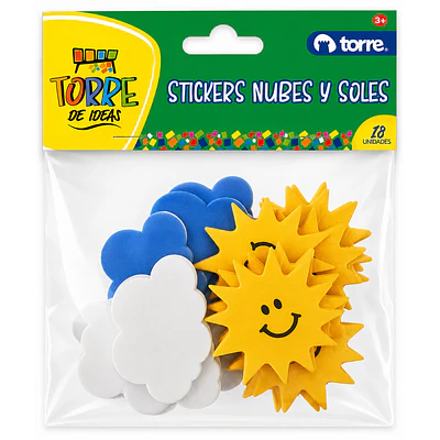 Torre - Stickers Figuras Nubes Y Soles Goma Eva