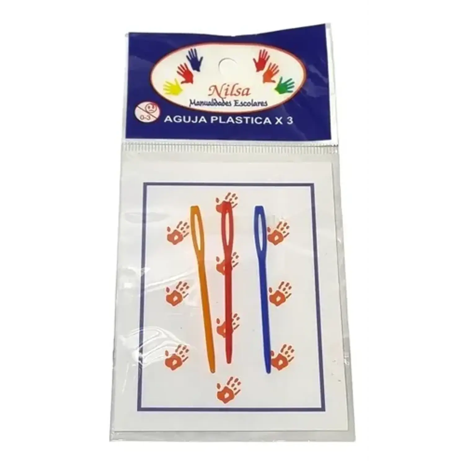 Nilsa – Pack 3 Agujas de Lana Plásticas 7 cm – 1