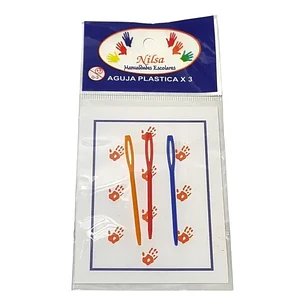 Nilsa – Pack 3 Agujas de Lana Plásticas 7 cm
