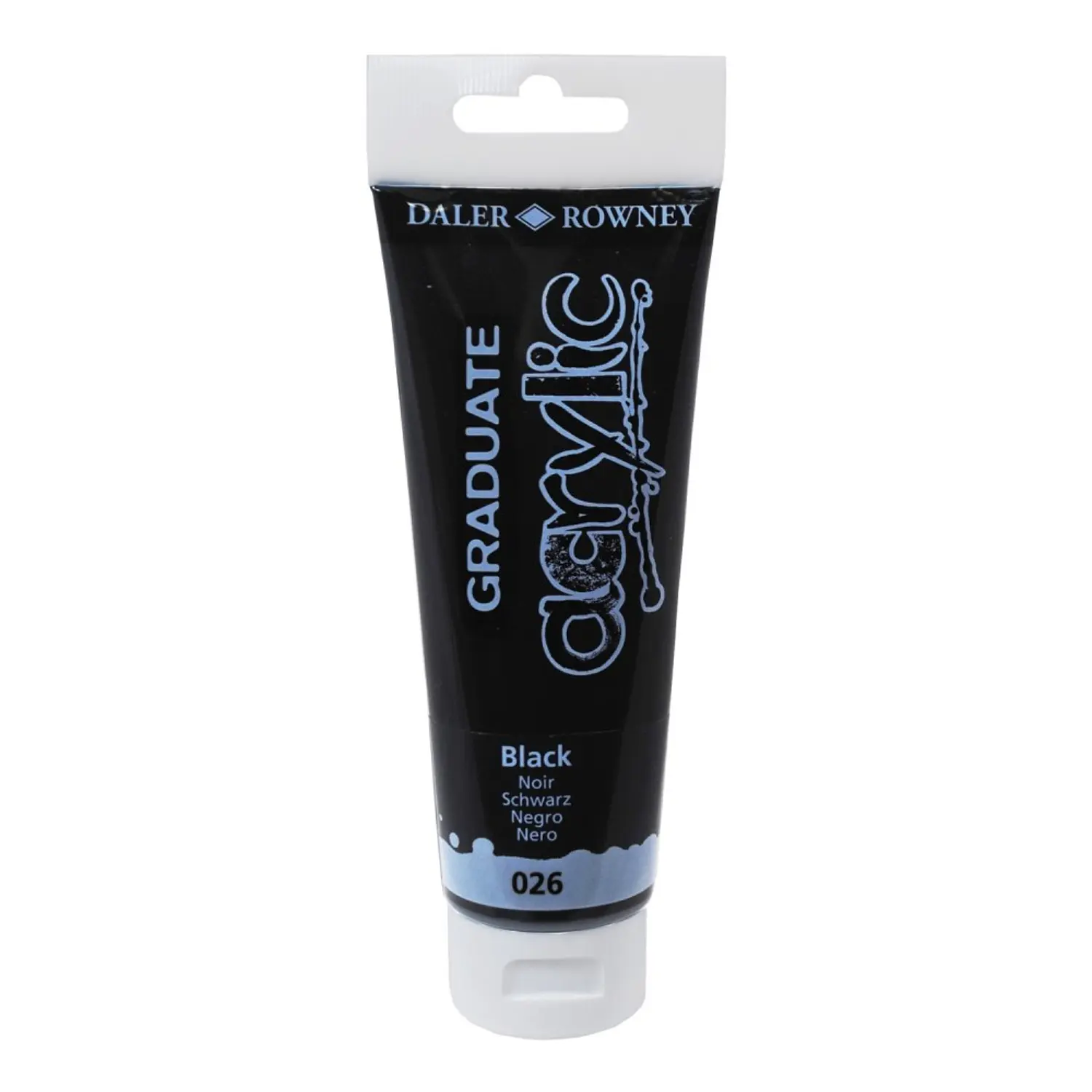 Daler-Rowney – Graduate Acrílico Black 026 – 120 ml – 1