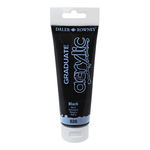 Daler-Rowney – Graduate Acrílico Black 026 – 120 ml