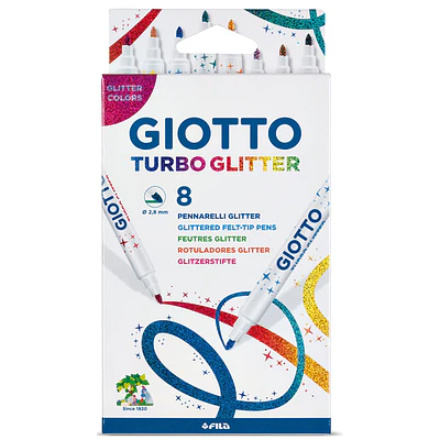 Giotto – Marcadores Turbo Glitter 8 Colores
