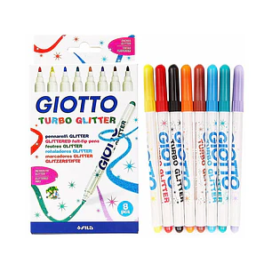 Giotto – Marcadores Turbo Glitter 8 Colores