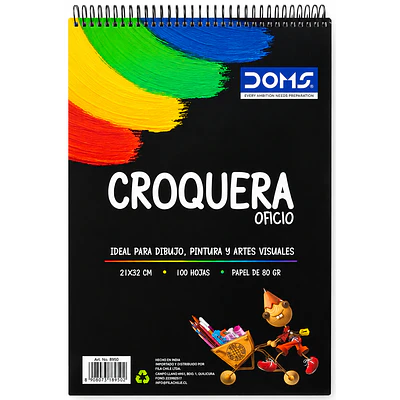 Doms – Croquera Oficio 21 × 32 cm – 100 Hojas – 80 g/m²
