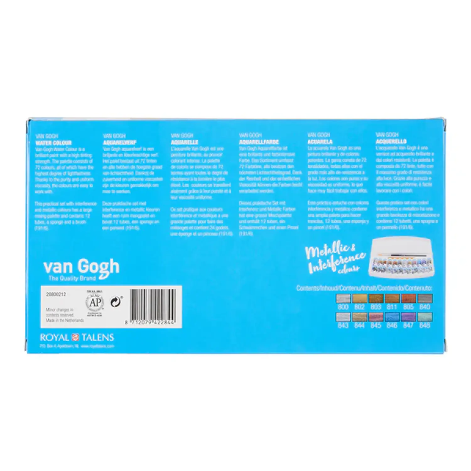 Van Gogh - Acuarelas en tubos - 12 Colores Metalicos - 10 ml – 3