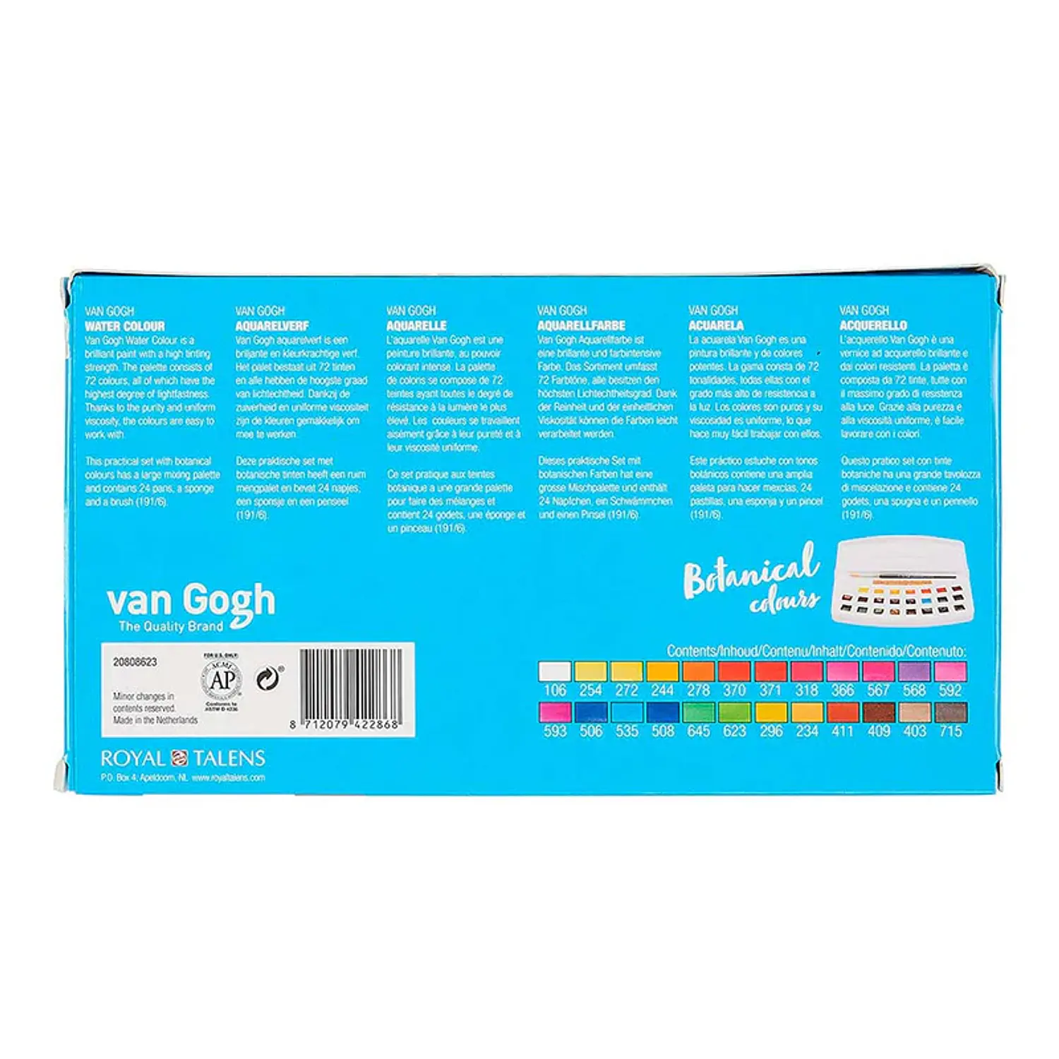 Van Gogh - Acuarelas En Pastillas - 24 Colores - Tonos Botanicos – 4