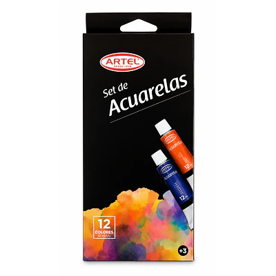 Artel – Acuarelas en Tubo 12 Colores – 12 ml