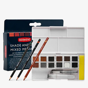 Derwent – Acuarelas en Pastillas Tinted Charcoal – 12 Colores