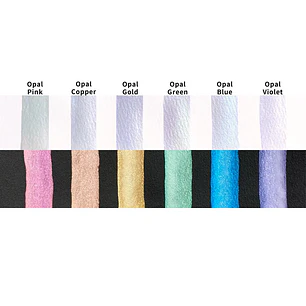 Kuretake - Acuarela Starry Color - 6 Colores Opalos