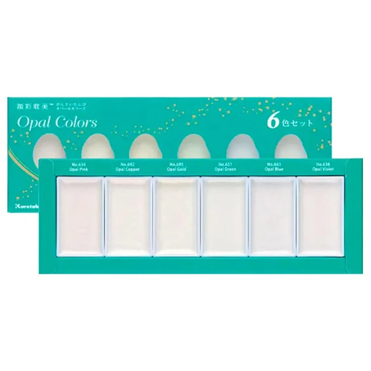Kuretake - Acuarela Starry Color - 6 Colores Opalos – 1