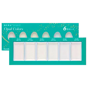 Kuretake - Acuarela Starry Color - 6 Colores Opalos